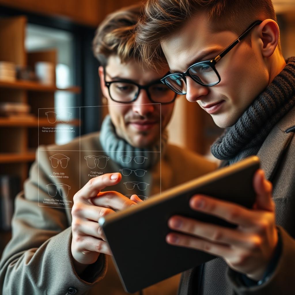 Optikermeister führt Kunden per AI Consultation zum perfekten Gleitsichtglas